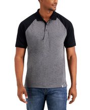 Alfani Men's AlfaTech Colorblock Short Sleeve Polo Shirt, Gray - XL