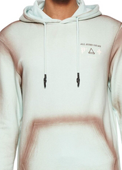 Eleven Paris Men's Pullover Cozy Hoodie Spray-Painted Design Edgy