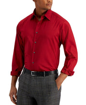 Club Room Men’s Dress Shirt Bundle – 4-Pack – Solid, Stripe & Floral Styles, M