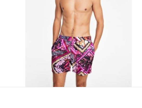 INC International Concepts Men's Toni Patch Print Swim Trunks - Size XL