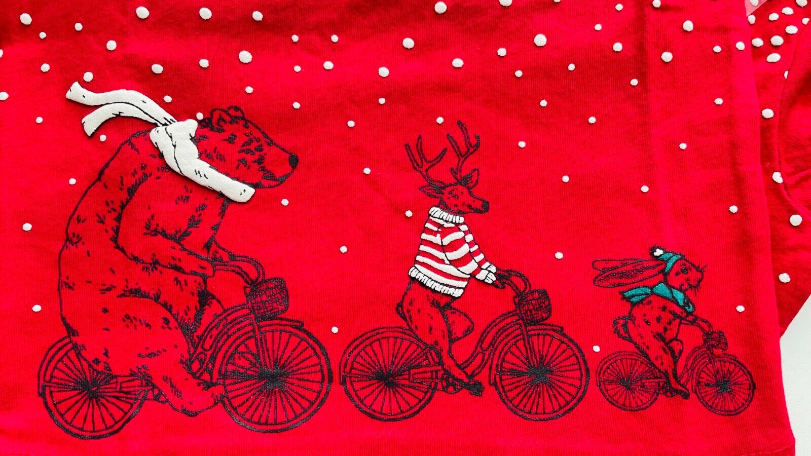 First Impressions Baby Boys' Cycling Pals Shirt, Cherry Red, Holiday Christmas Collection