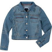 Tommy Hilfiger Girls' Classic Embroidered Denim Jean Jacket - Size 3T
