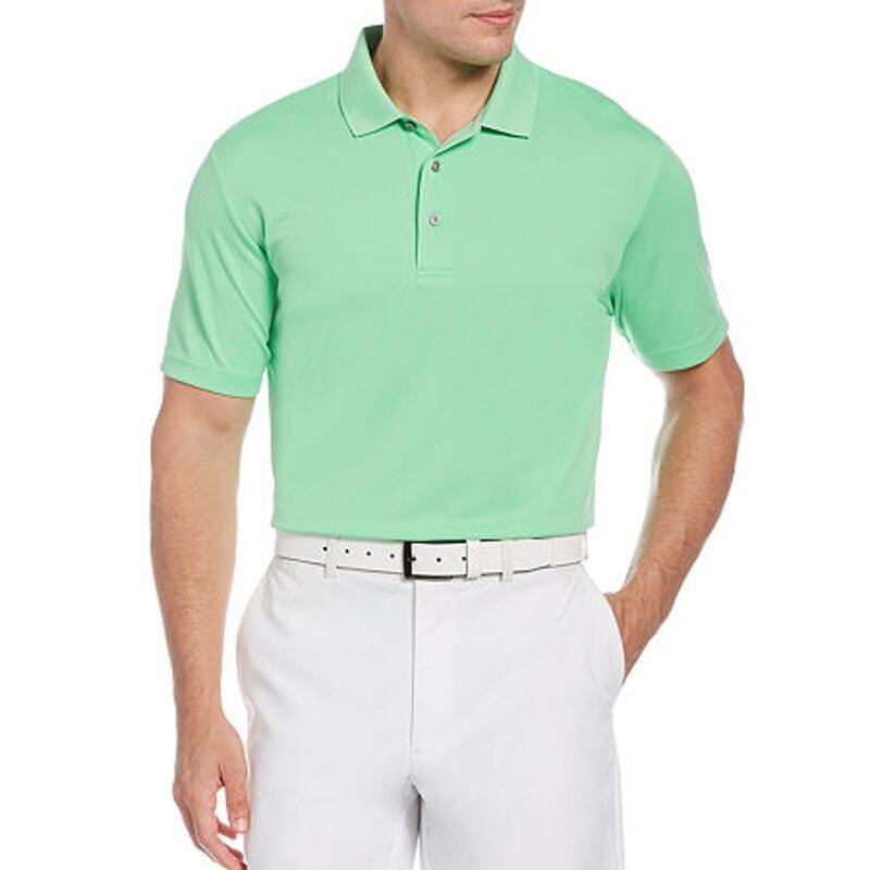 PGA TOUR Men's Short Sleeve Polo Golf Shirt Size Green 2XL