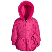 Rothschild & Co Baby Girls' Flocked Daisy Parka and Mittens - Size 18 Months