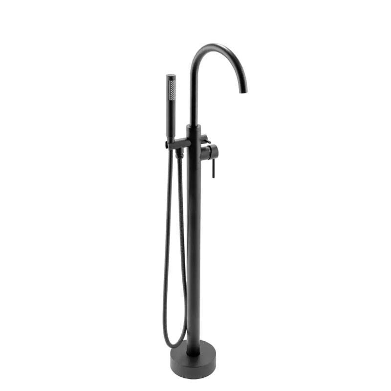 Freestanding Floor Mount Tub Faucet Bathtub Filler, Hand Shower