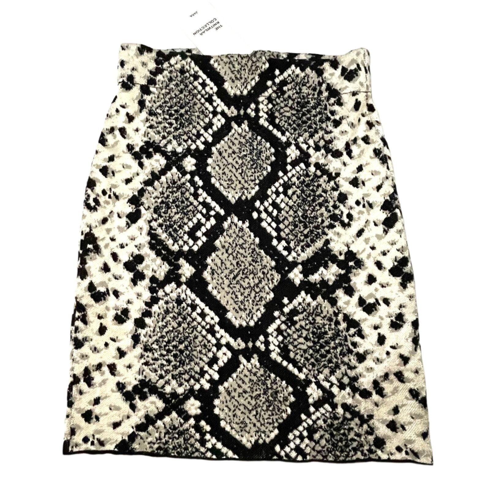 Zara Women's Stretch Knit Pencil Skirt in Snakeskin Print - Size Medium