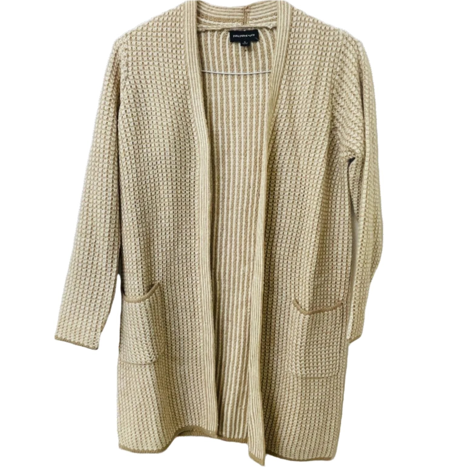 Fortune + Ivy Women's Full Length Cardigan with Pockets, Crochet Style - Size Small