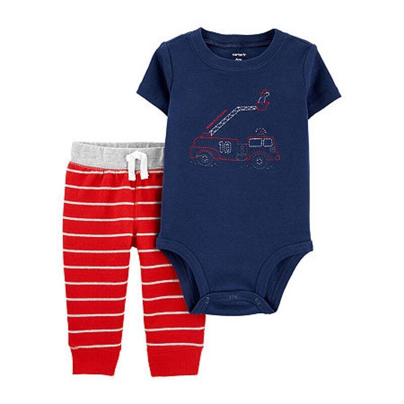 Carter's Boys' 2-Piece Firetruck Pant Set - Size 6 Months