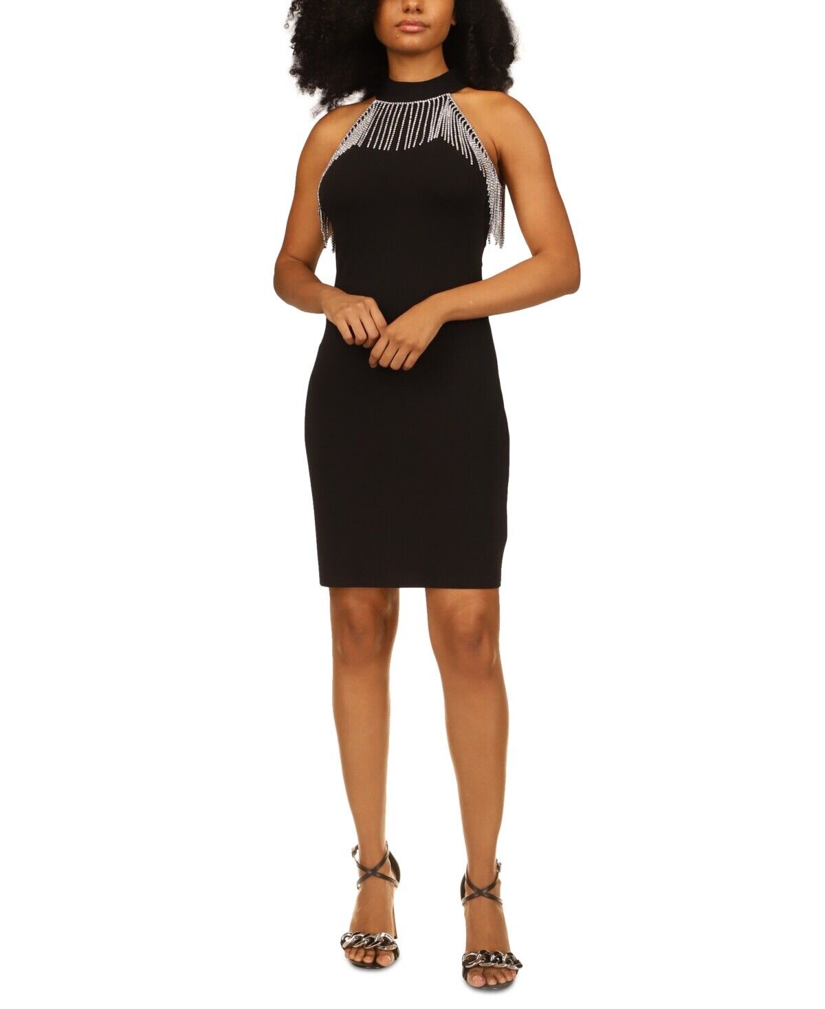 Michael Kors Women's Rhinestone Halter Dress - Size Medium