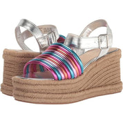 Kenneth Cole Women's Shelby Espadrille Metallic Platform Sandals