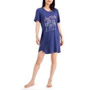 Jennifer Moore Women's Short Sleeve Printed Good Vibes Sleep Shirt XS