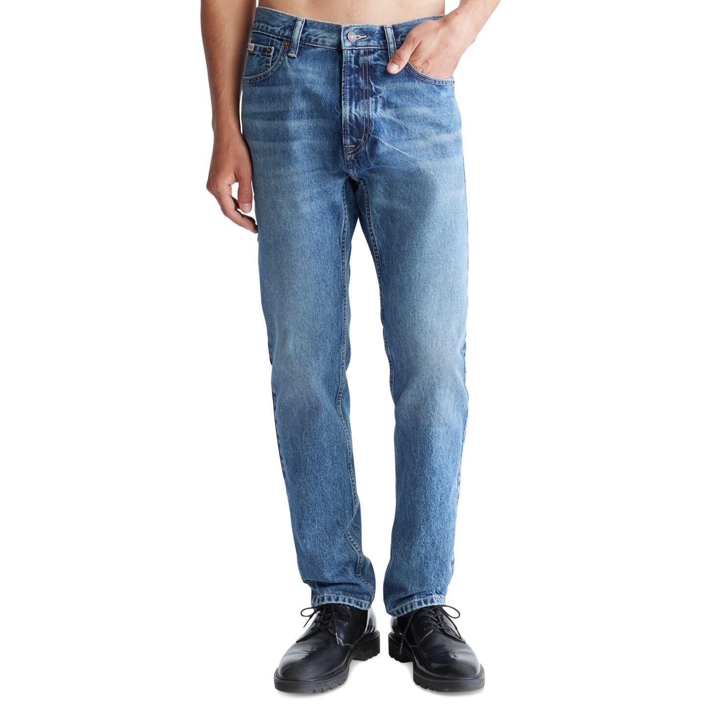 Calvin Klein Men's Slim Straight-Fit Jeans Tinted - Size 38W x 32L