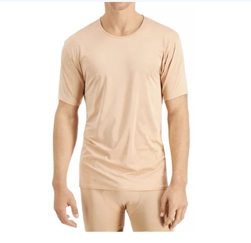 Alfani Men's Crewneck Stretch Comfy T-Shirt Beige XL