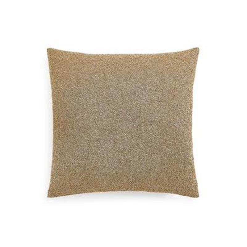 Hotel Collection Leaflet Decorative Pillow – 18" x 18" – Gold – NWT – $215 MSRP