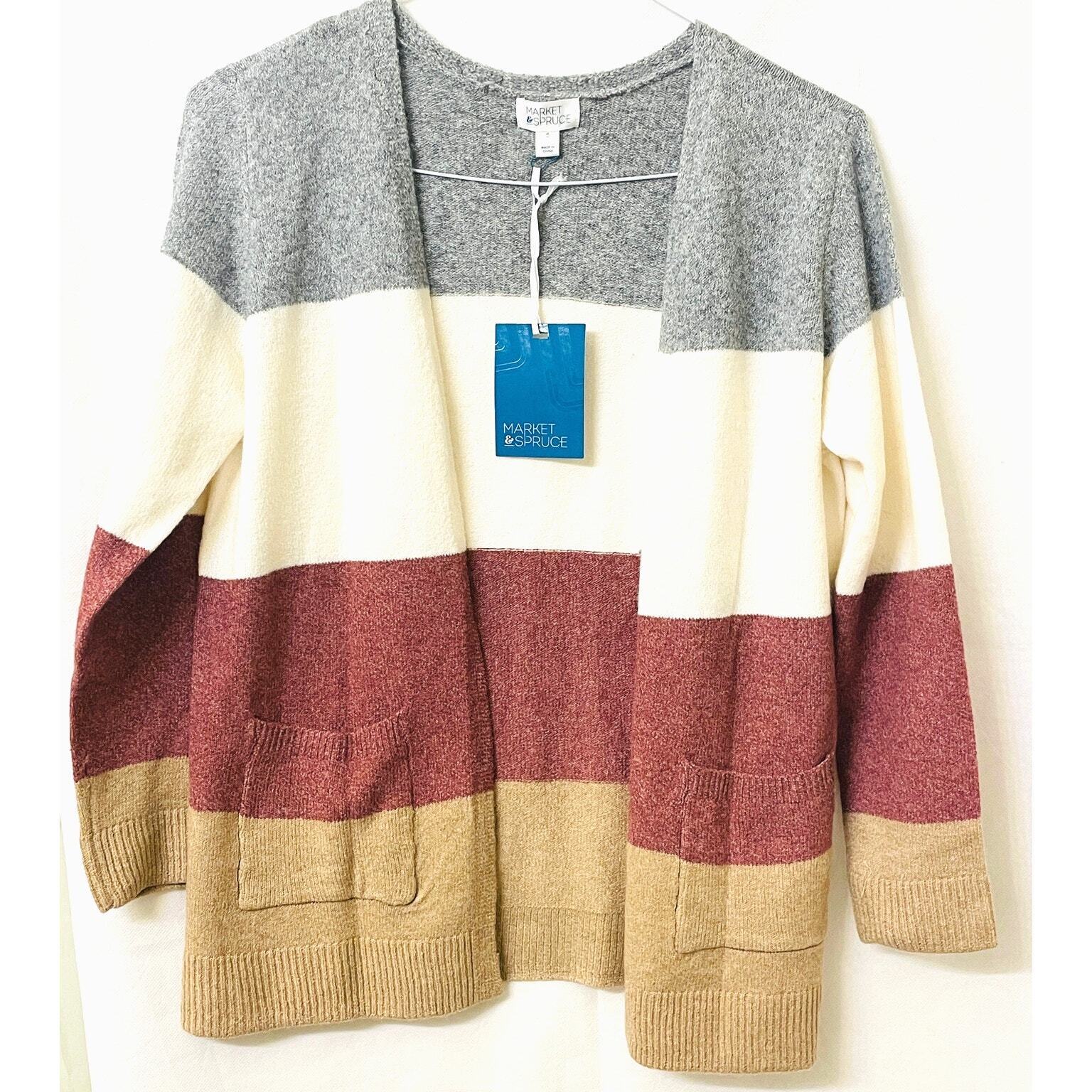 Market and Spruce Women's Open Cardigan with Pockets - Size Medium