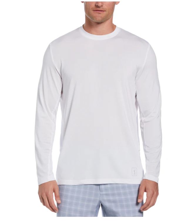 PGA TOUR Men's Sun-Protection Golf Shirt, White - XL