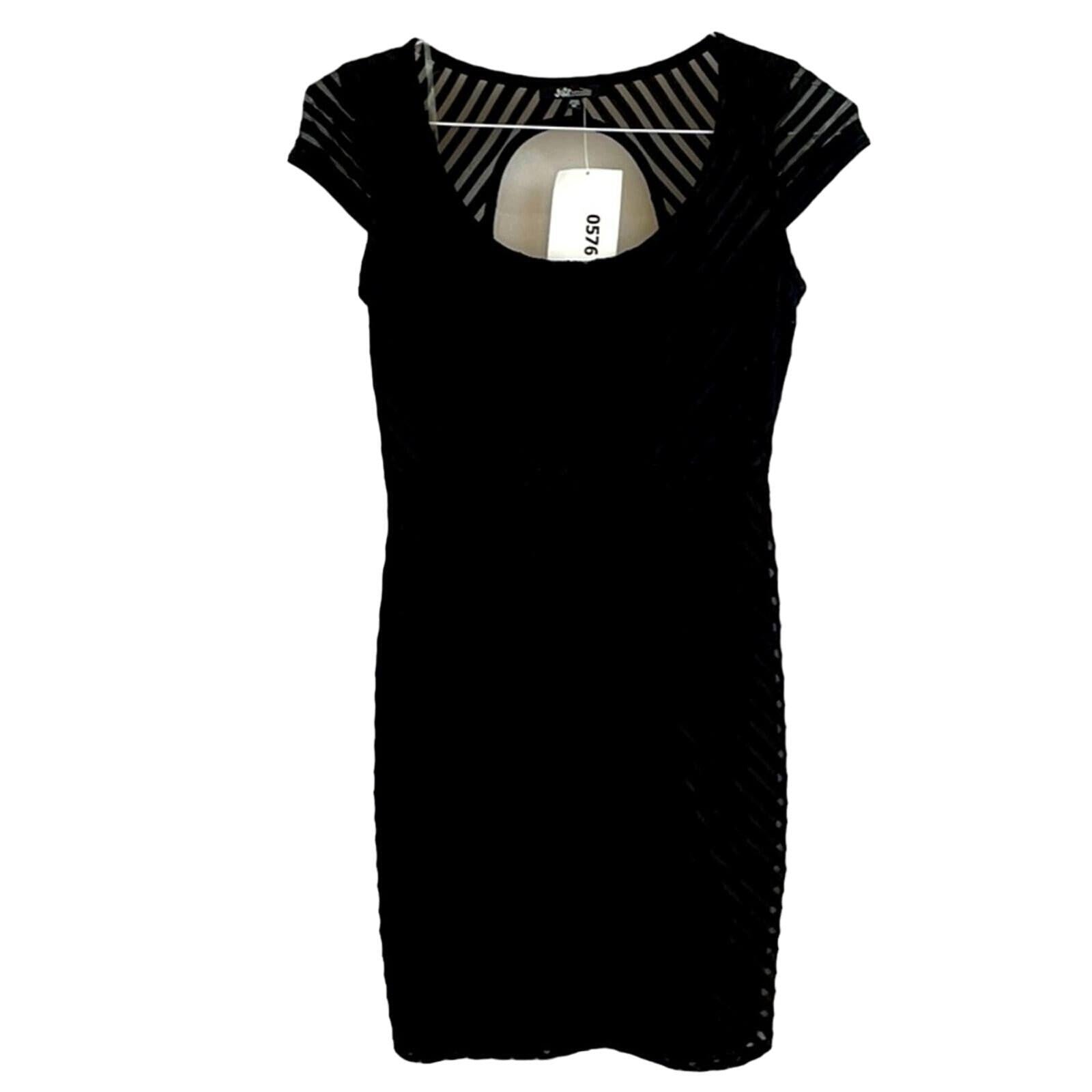 Women's Cutout Back Semi Sheer Sheath Dress - Size Medium