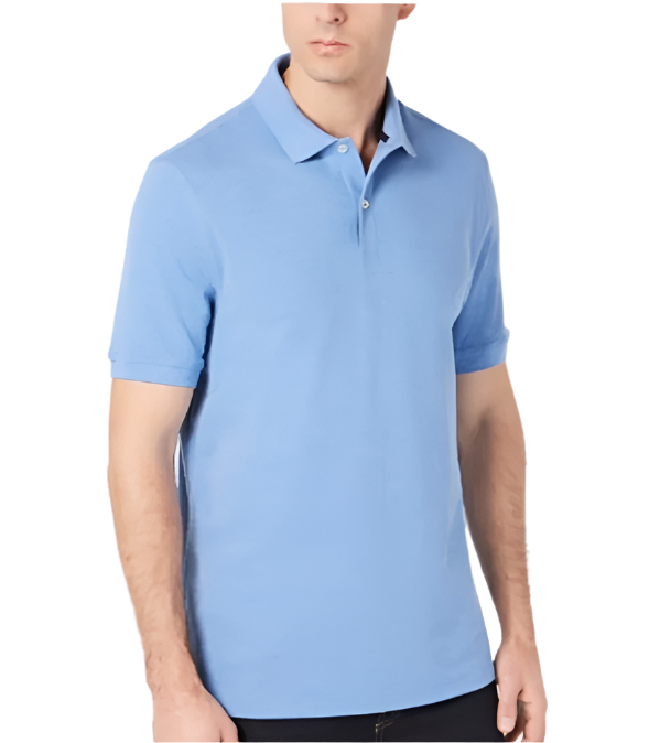 Club Room Men's Blue Classic-Fit Performance Stretch Polo Shirt, Blue - Small