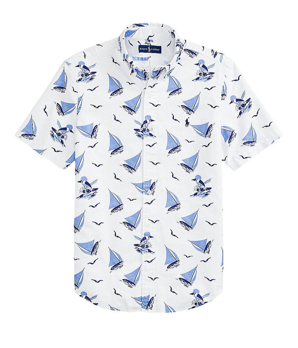 Polo Ralph Lauren Men's Classic-Fit Polo Bear Oxford Shirt, White - Small