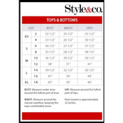 Style & Co. Women's Floral-Print Twist-Hem Top - Size XS