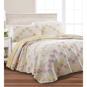 Martha Stewart Collection Checker Floral Pillow Sham - King Size
