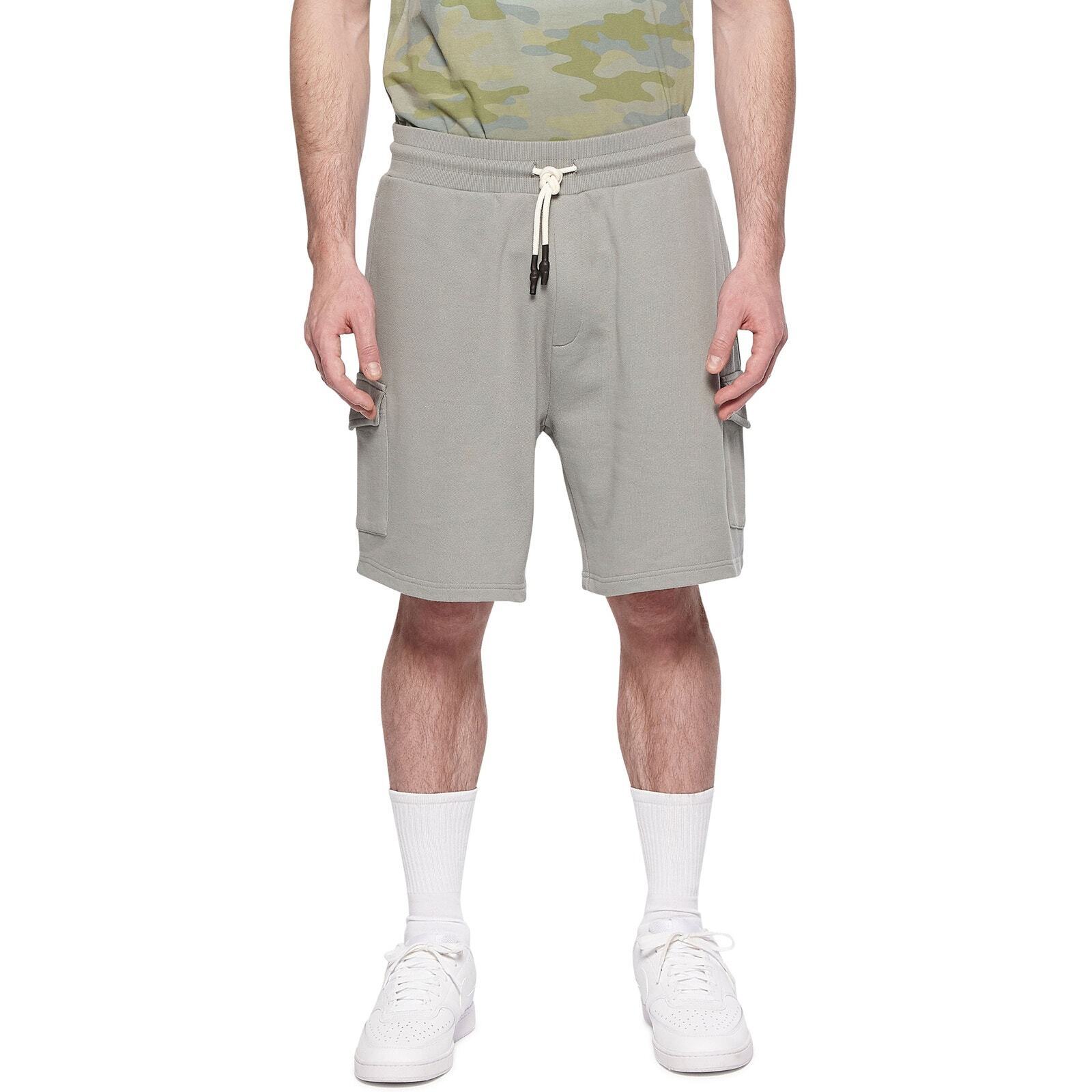 Eleven Paris Men's Regular Fit Cargo Shorts with Pockets Gray
