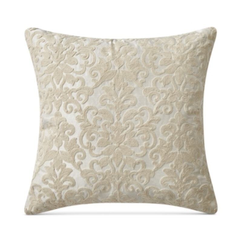 Waterford Josephine Embroidered Damask Decorative Pillow - 20"x20" Square