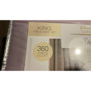 Kensington Sienna 360 Thread Count Egyptian Cotton Sheet Set Lilac