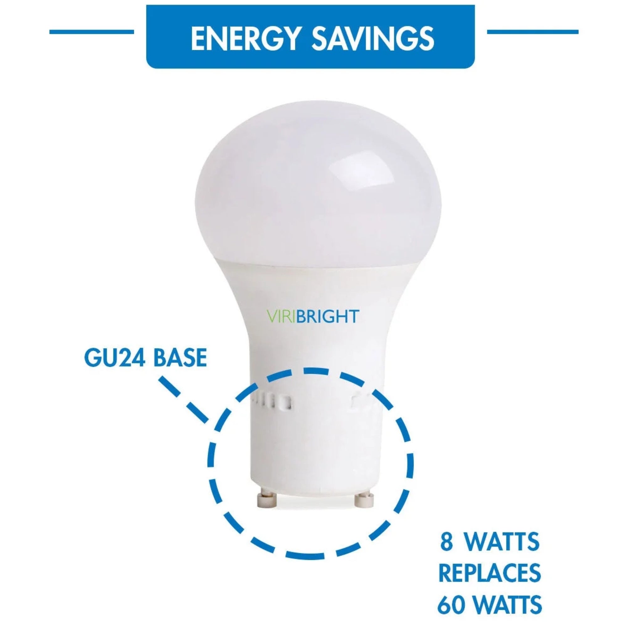 Viribright LED 60-Watt EQ A19 GU24 General Purpose Light Bulb
