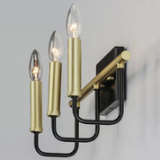 Sullivan 3-Light Wide Black/Gold Vanity Light by Maxim Lighting