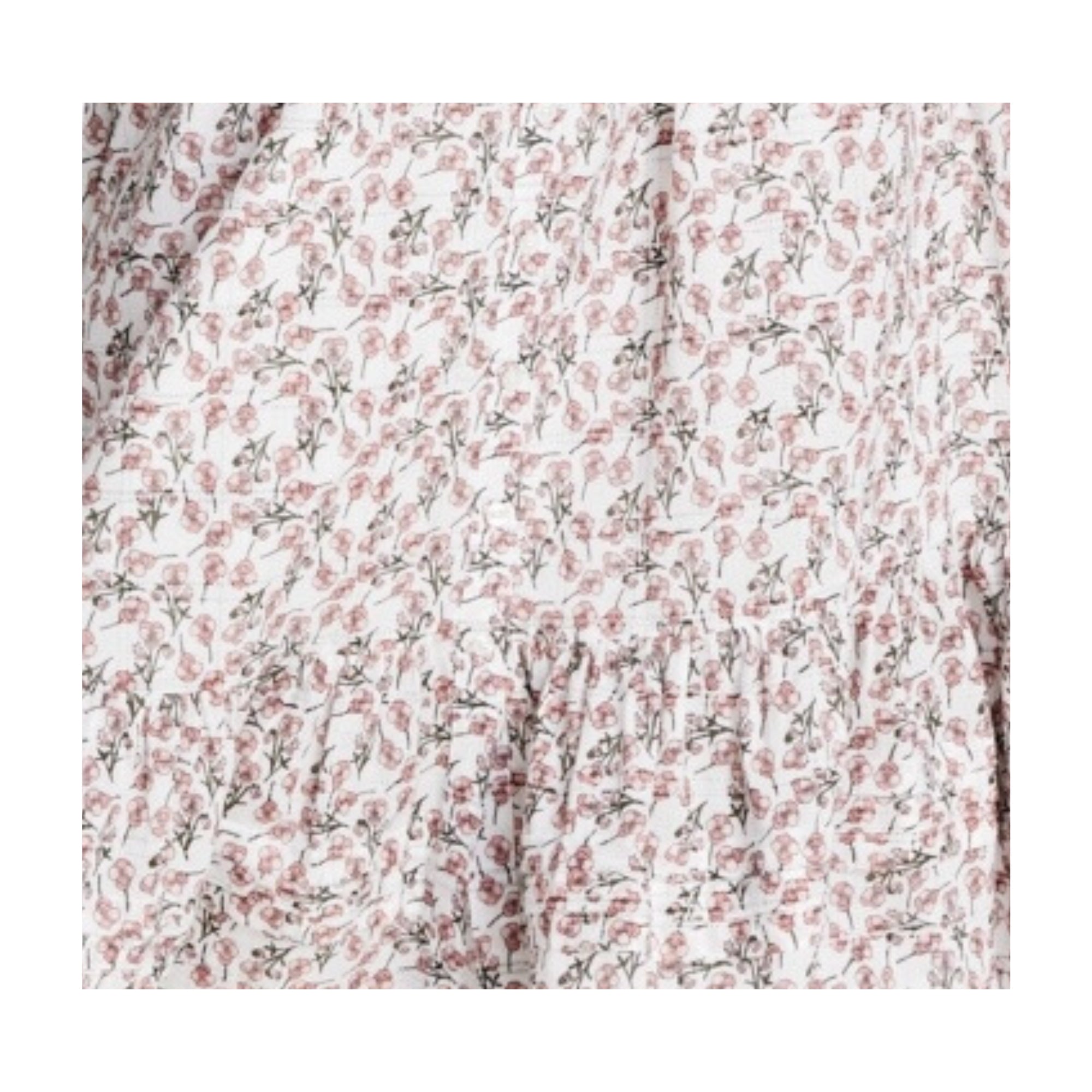 And Now This Women's Cotton Ruffled Smocked Maxi Skirt – White Floral, Size - M