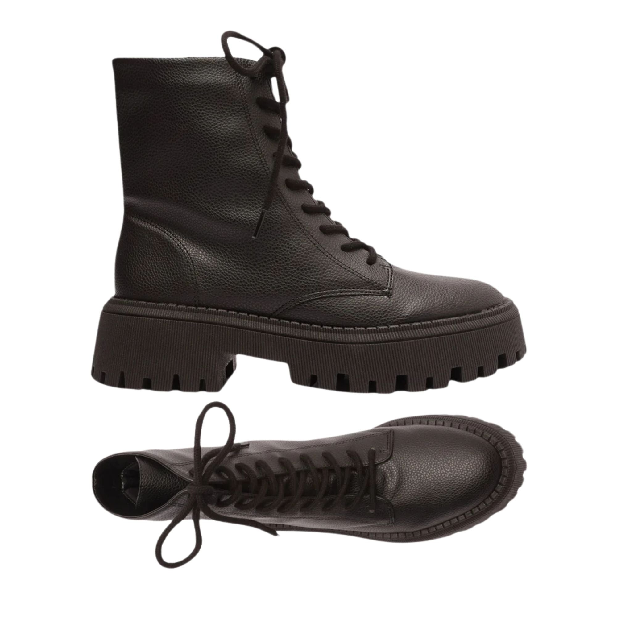 Arezzo Women's Maya Lug Sole Tractor Booties – Black, Size 6.5M