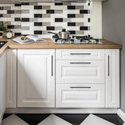 Ravinte 10 Inch Cabinet Handles – Matte Black Stainless Steel, 12.5" Length, 10" Hole Center, 20-Pack