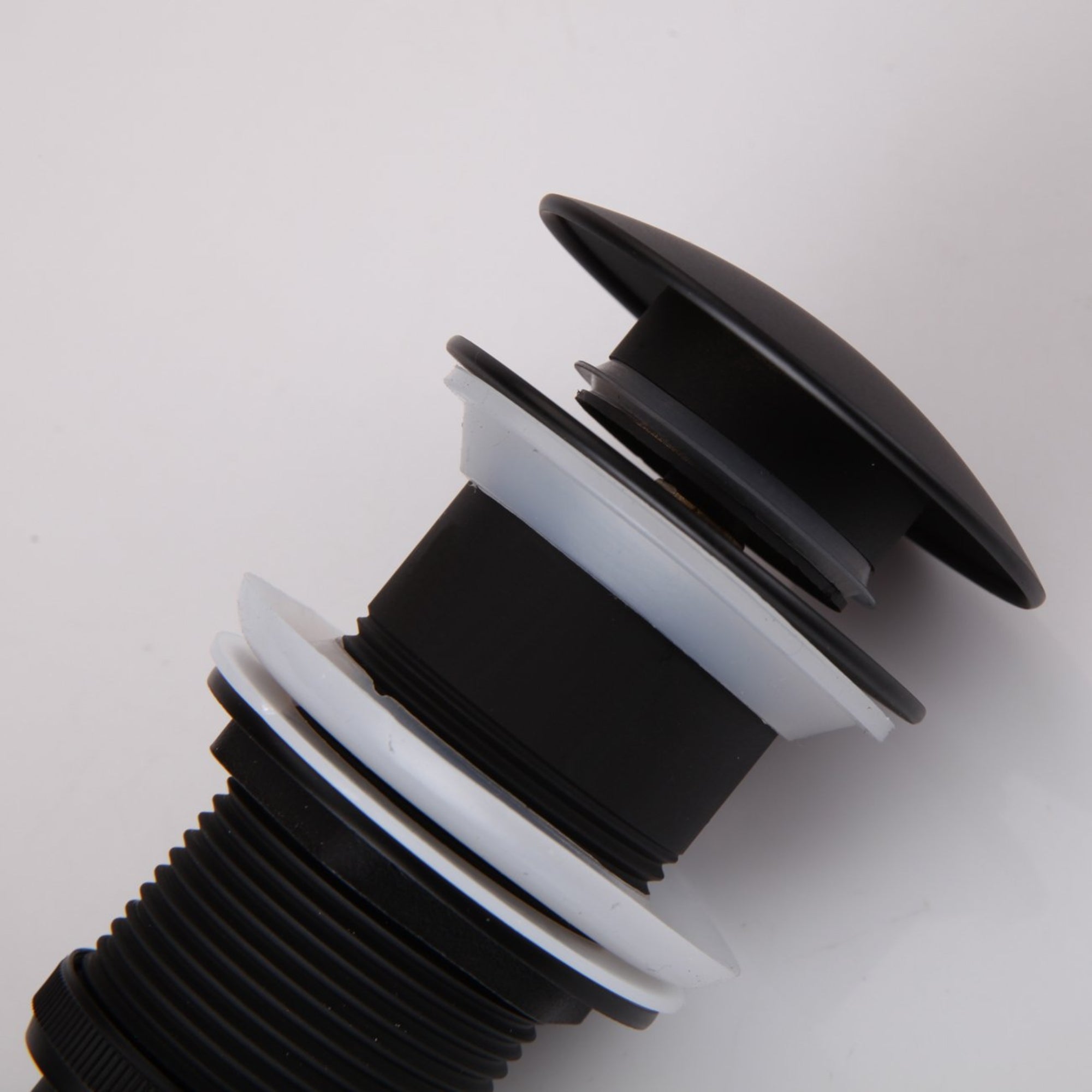 KES Bathroom Sink Drain Without Overflow – Vessel Sink Pop-Up Drain Stopper, (S2008D-BK)