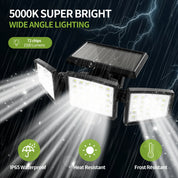 Pinegreen Lighting 1500 Lumen 3-Head Solar Security Motion Light