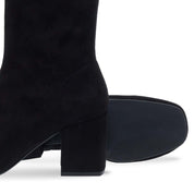 Wild Pair Iloise Pointed-Toe Block-Heel Dress Booties – Black Micro, Size 10M