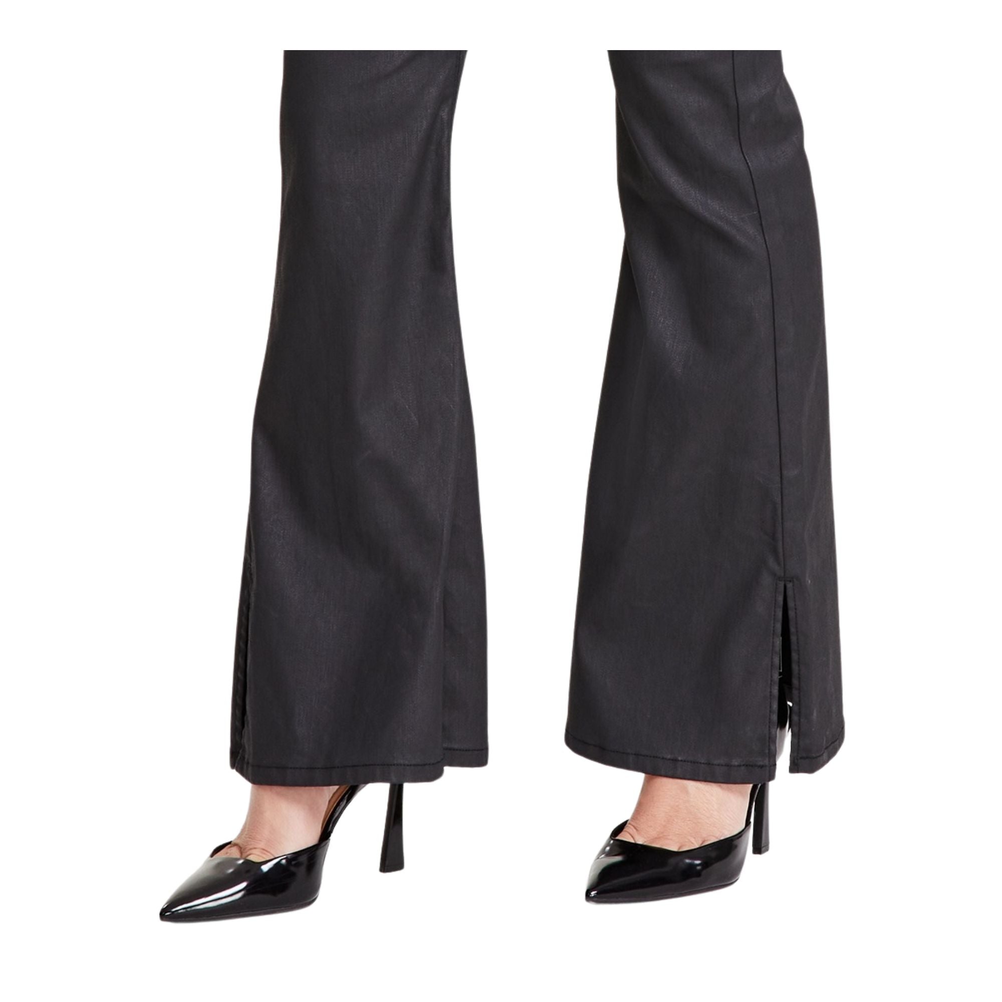 I.N.C. International Concepts Women's High-Rise Flare-Leg Jeans – Black Coated, Size 4