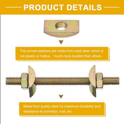 uxcell 5/16" x 4" Countertop Connector Kit – 30pcs Stainless Steel Desktop/Tabletop Fastener Set – Gold