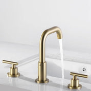 Maincraft 8 in. Widespread 2-Handle Mid-Arc Bathroom Faucet in Brushed Gold – 1514BG