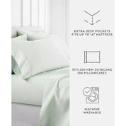 Kaycie Gray Microfiber 4-Pc. Sheet Set, Twin - Light Green