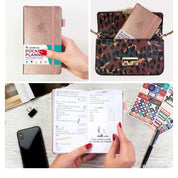 Clever Fox Pocket Planner Weekly – Undated Mini Goal & Productivity Calendar, Purse Size 3.7" x 6.7", Rose Gold