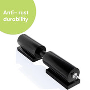 Noa Store Heavy Duty 5" Barrel Gate Hinges for Metal Gates - 2-Pack, 450lb Capacity - Weldable Stainless Steel Hardware - Black