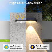 LIANGLOME Solar Fence Lights Outdoor – 3-Color Modes (2700K/4000K/6000K), IP65 Waterproof Step & Deck Lights Pack of 8