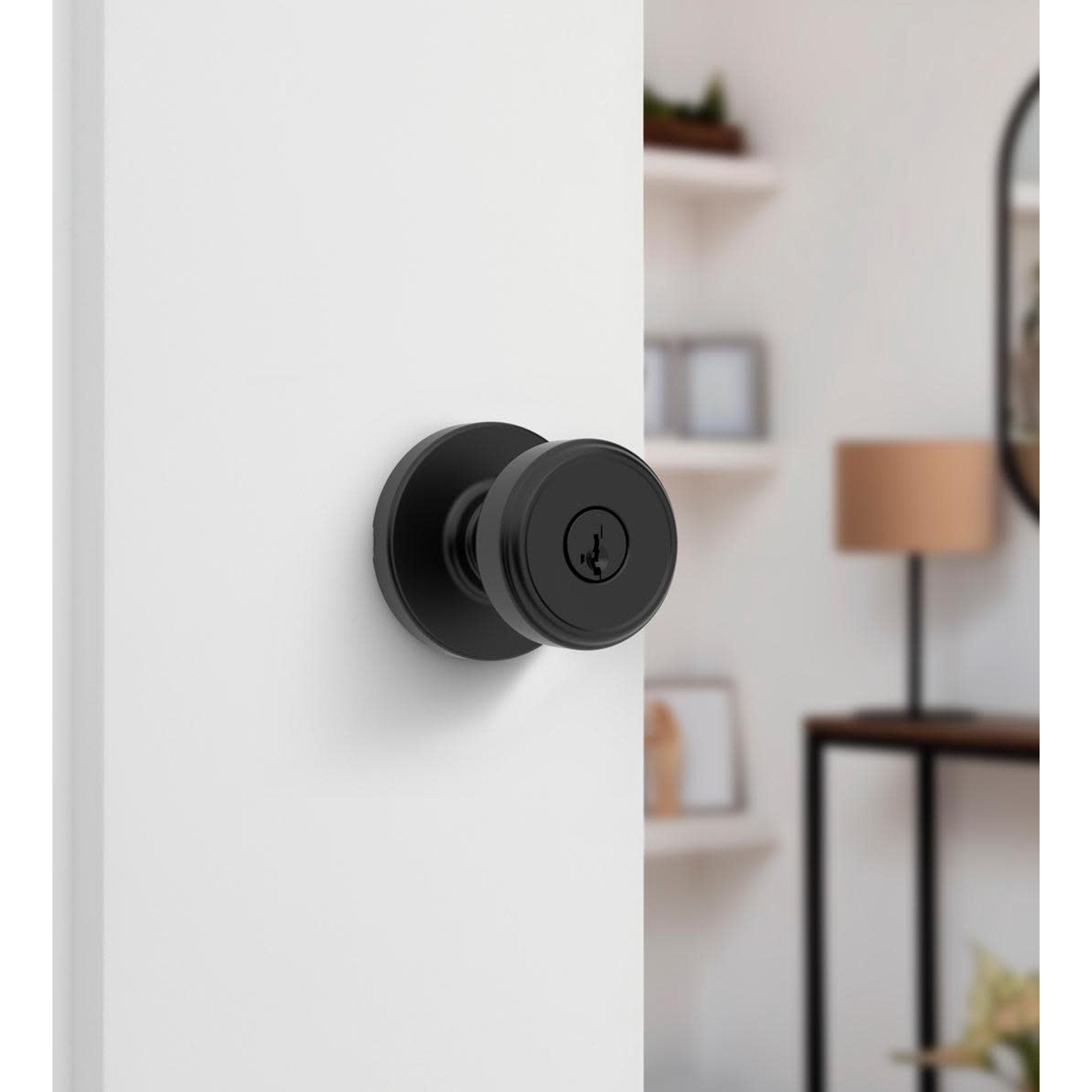 Kwikset Maven Keyed Entry Lever – Matte Black – Single Cylinder