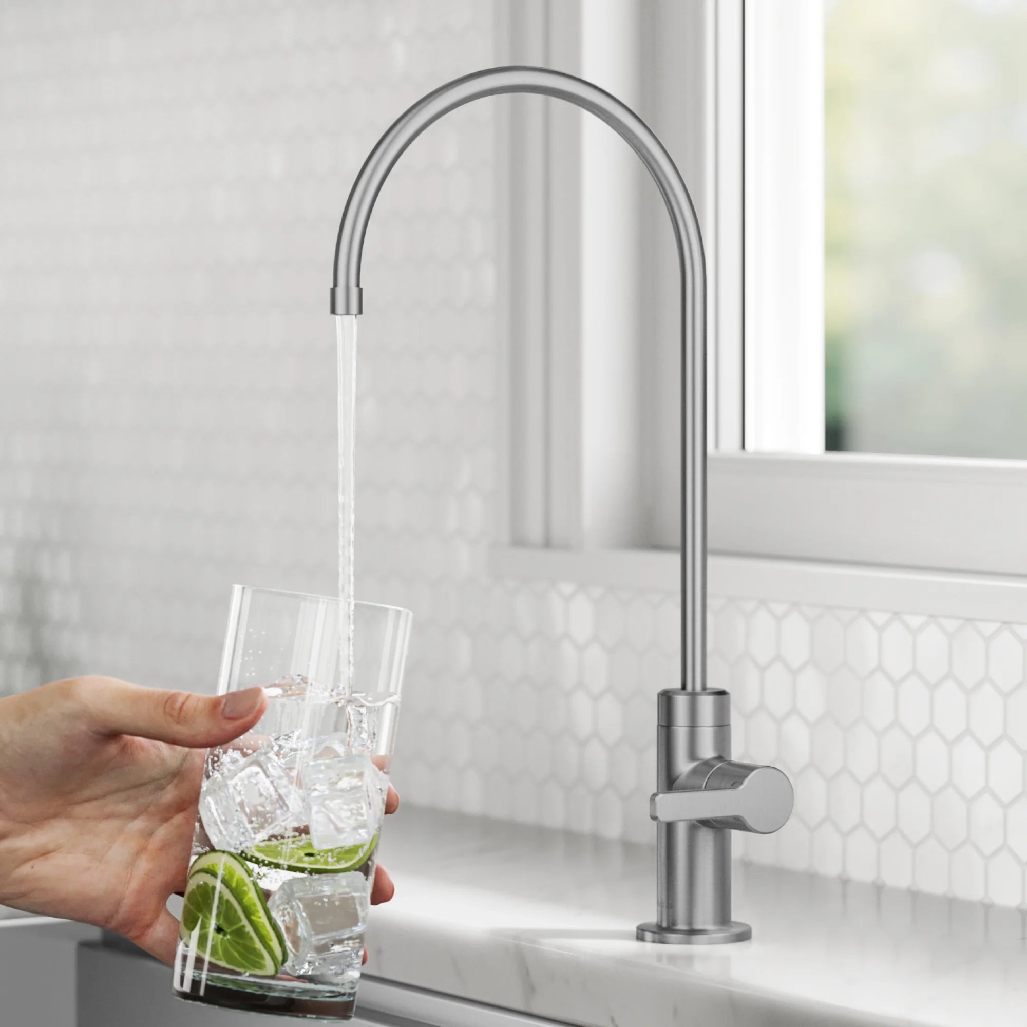 KRAUS Oletto Single Handle Beverage Faucet – Spot Free Stainless Steel