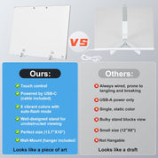 BALLKIND Dry Erase Board with Light – 13.7"x10" LED Neon Glow Message Board with Touch Control, Stand & 7 Markers – White Memo Night Light for Room, Office, Store, or Gift