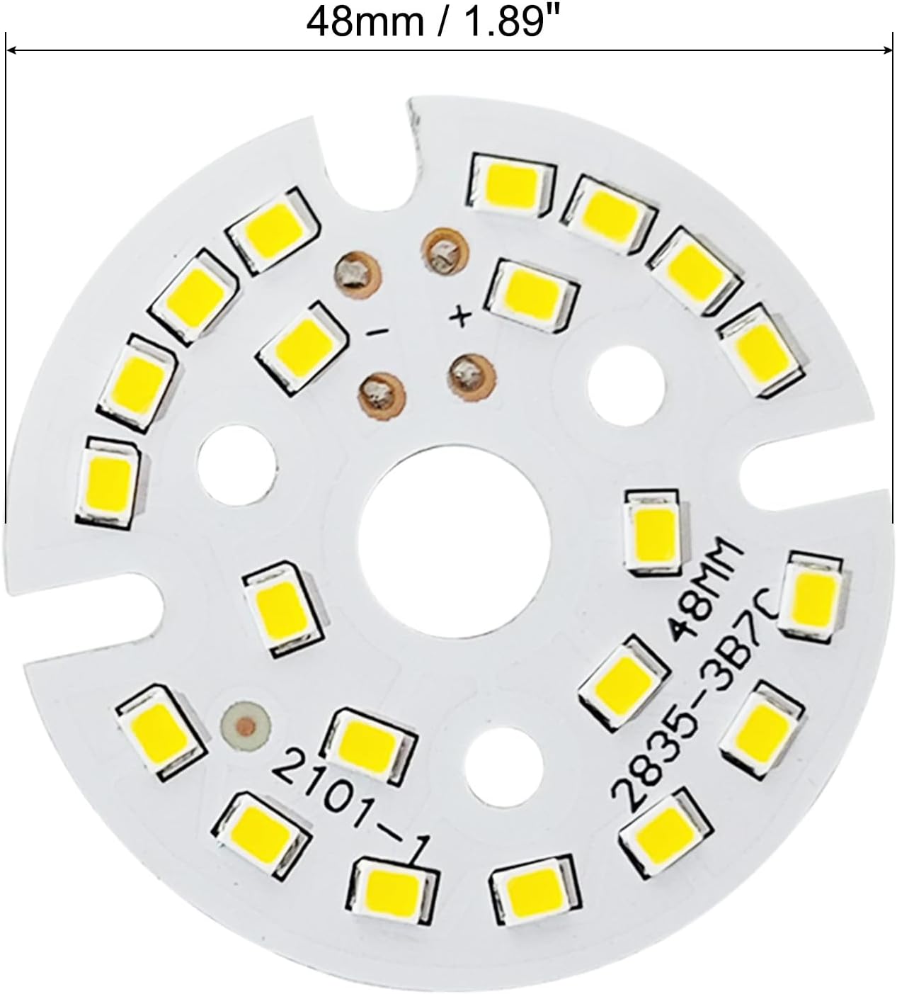 MECCANIXITY COB LED Light Chip Beads – 7W 120lm 3000-3200K, 21-24VDC, Warm White, Energy Saving Bulbs for Spotlight/Floodlight Replacement, 5-Pack