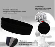 DERAYEE 6-Pack Black & Multicolor Stretch Headbands – Non-Slip Elastic Cotton Hair Bands for Women, Men & Girls