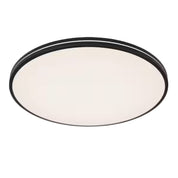 Athos 21 in. 1-Light Modern Black Integrated LED 5 CCT Flush Mount Ceiling Light Fixture for Kitchen or Bedroom