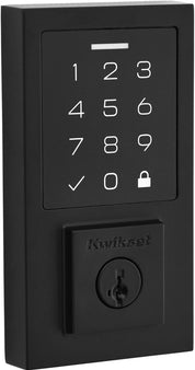 SmartCode 270 Contemporary Matte Black Touchpad Single Cylinder Electronic Deadbolt Featuring SmartKey Security™